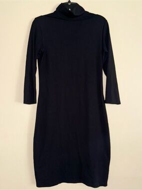 Susana Monaco Black Turtleneck Bodycon Dress Size L